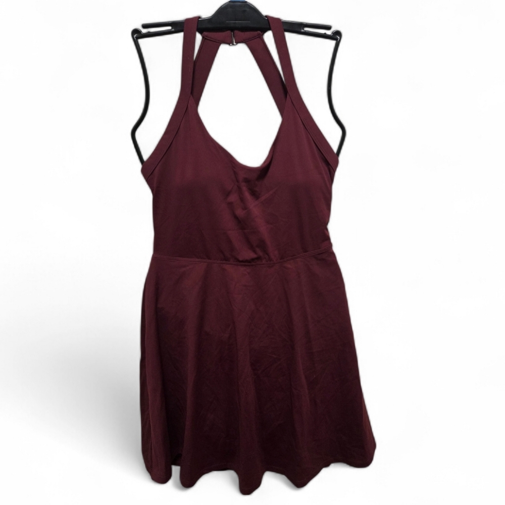 Burgandy Halter Romper